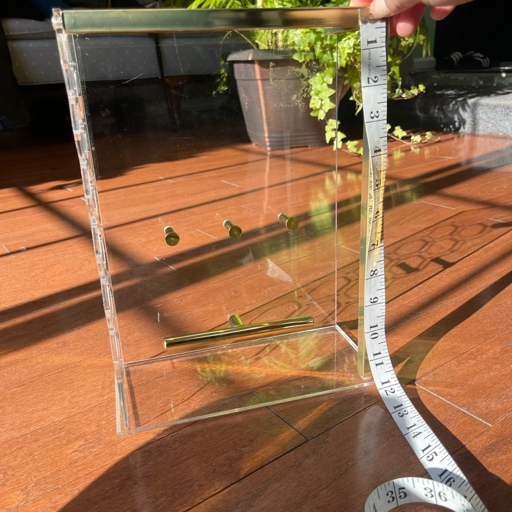 Clear Acrylic and Gold Jewelry Box